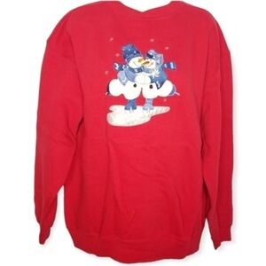 Christmas‎ Sweatshirt Red Great American Lakes & Timbers Size L